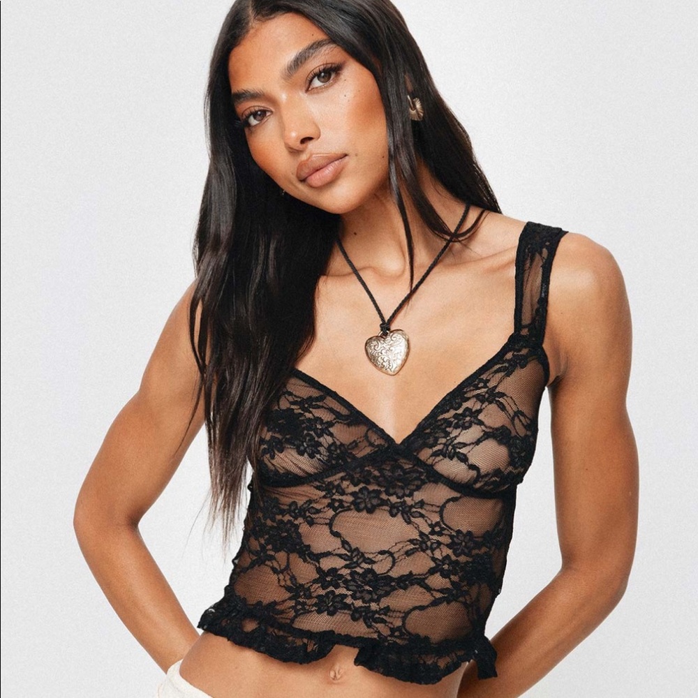 Princess Polly black lace tank